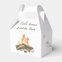 Wasserfarbe S'more Campfire 1. Geburtstag