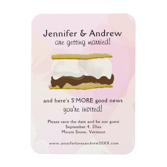 Wasserfarbe S'mores Pink Magnet (Vertikal)