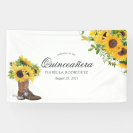 Wasserfarbe Sonnenblume Rustikaler Western Quincea Banner