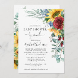 Wasserfarbe Sonnenblumen Kinderdusche per Mail Einladung