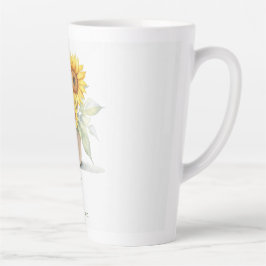 Wasserfarbe Sonnenblumen Personalisiert Newlywings Milchtasse