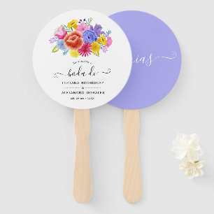 Wasserfarbe Spanische Fiesta Hochzeit Vielen Dank Fächer