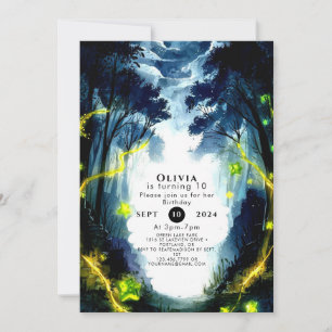 Wasserfarbe Sparkor Woodland Geburtstag Einladung