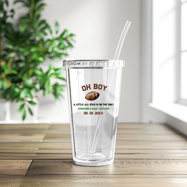 Wasserfarbe Sport Football Baby Dusche Acryltrinkbecher (Von Creator hochgeladen)