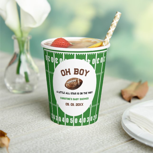 Wasserfarbe Sport Football Baby Dusche Pappbecher (In Situ)