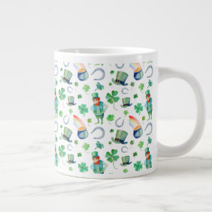 Wasserfarbe St. Patrick's Day Pattern Jumbo-Tasse