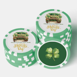 Wasserfarbe St. Patrick's Day Pub Party Pokerchips