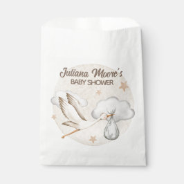 Wasserfarbe Stork Baby Dusche Geschenktütchen