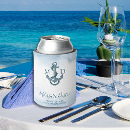 Wasserfarbe Strand Anker Nautische Gastgeschenk Ho Dosenkühler