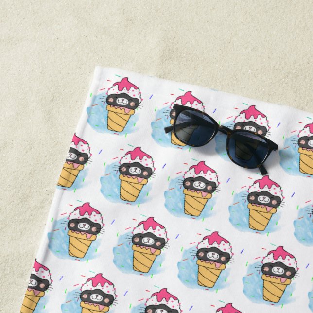 Wasserfarbe Strandtuch (Beispiel)