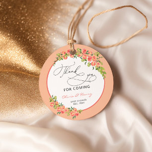 Wasserfarbe Süß Kleine Pfirsich Moderne Vielen Dan Geschenkanhänger