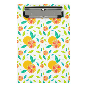 Wasserfarbe Süße Orangen Muster Mini Klemmbrett