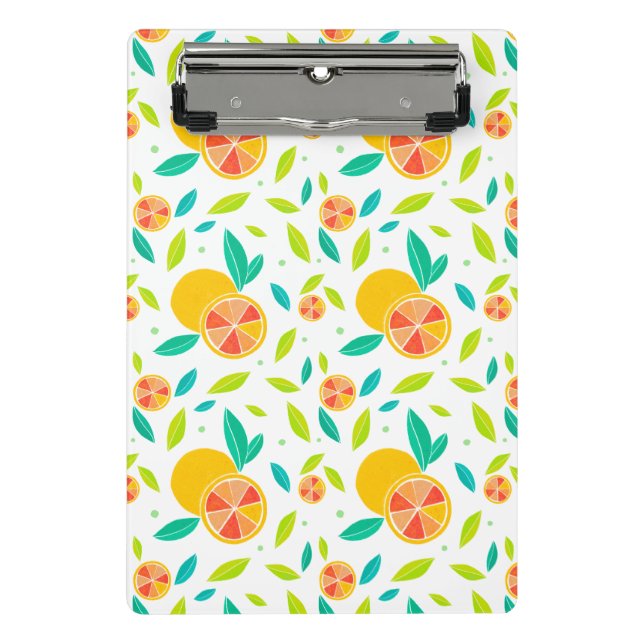 Wasserfarbe Süße Orangen Muster Mini Klemmbrett (Vorderseite)
