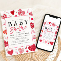 Wasserfarbe Sweetheart Babydusche