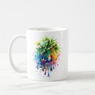 Wasserfarbe Tanabata Tree Kaffeetasse