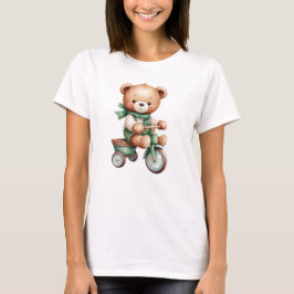 Wasserfarbe Teddy Bärenstars Grünes Party T-Shirt