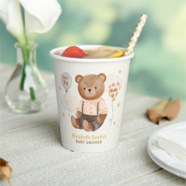 Wasserfarbe Teddy Bear Baby Dusche Pappbecher