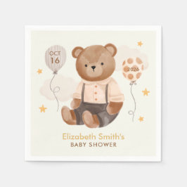 Wasserfarbe Teddy Bear Baby Dusche Serviette