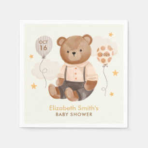 Wasserfarbe Teddy Bear Baby Dusche Serviette