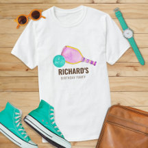 Wasserfarbe Thema Pickleball Geburtstagsparty