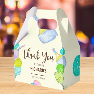 Wasserfarbe Thema Pickleball Sport Geburtstagspart Geschenkschachtel