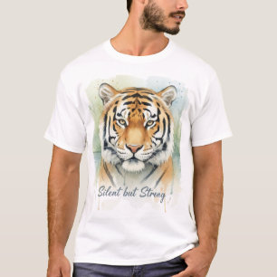 Wasserfarbe Tiger Art - Stille, aber stark T-Shirt