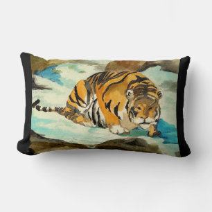 Wasserfarbe Tiger Lendenkissen