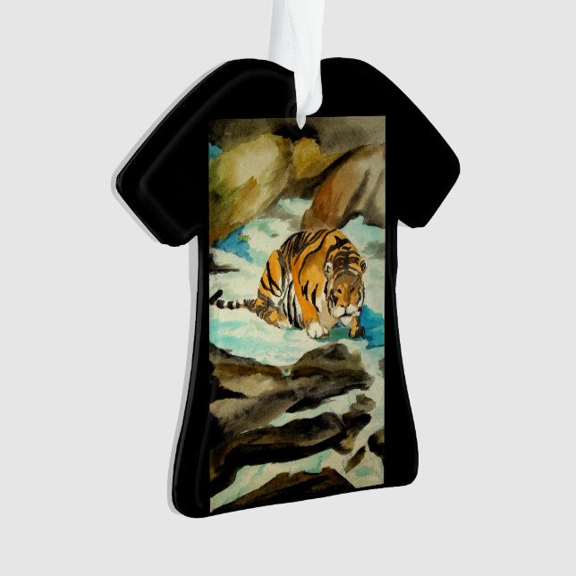 Wasserfarbe Tiger Ornament (Vorderseite)