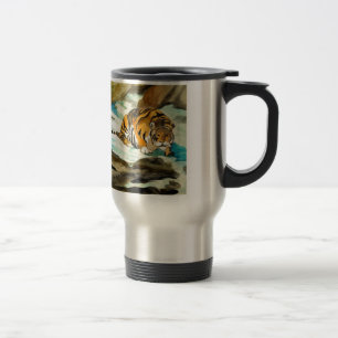 Wasserfarbe Tiger Reisebecher