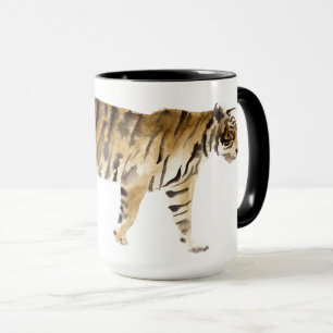 Wasserfarbe Tiger Wandern Tasse