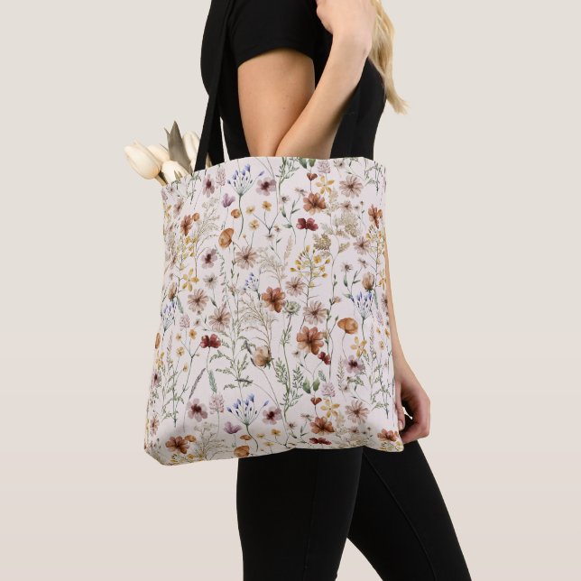 Wasserfarbe Tiny Bloom Boho Blumenmuster (Von Nahem)
