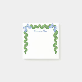 Wasserfarbe Topiary Bow Garland Post-it Klebezettel