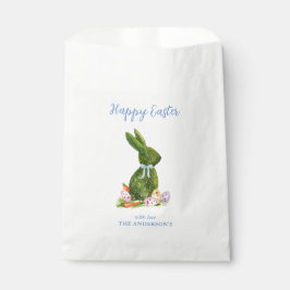 Wasserfarbe Topiary Bunny mit Ostereiern Geschenktütchen