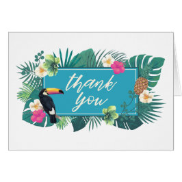 Wasserfarbe Tropisch mit Toucan Vielen Dank Aquama