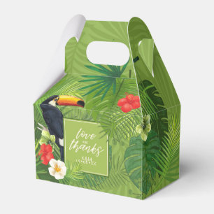 Wasserfarbe Tropisch mit Toucan Wedding V2 Gr ID57 Geschenkschachtel