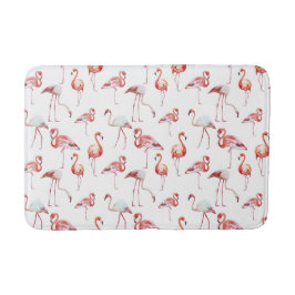 Wasserfarbe Tropisch rosa Flamingo Badematte