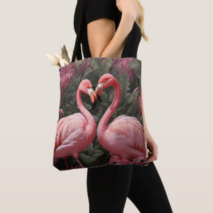 Wasserfarbe Tropisch rosa Flamingo Romance