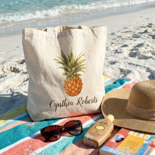 Wasserfarbe Tropische Ananas Bridesmaid Gefallen Tragetasche