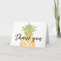 Wasserfarbe Tropische Ananas Vielen Dank