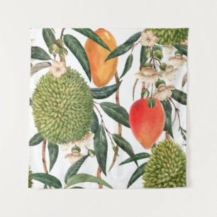 Wasserfarbe tropische durische, Mango-Muster. Wandteppich
