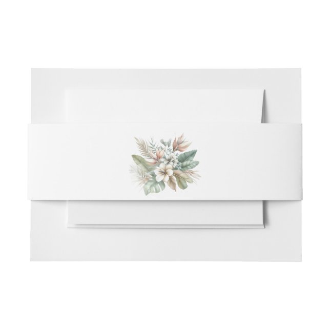 Wasserfarbe Tropische Elegance Einladungsbanderole (Vorderseite Beispiel)