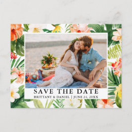 Wasserfarbe Tropische Korallen Save the Date Postkarte