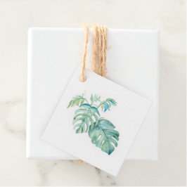 Wasserfarbe Tropische Vegetation Liebesmarken Geschenkanhänger