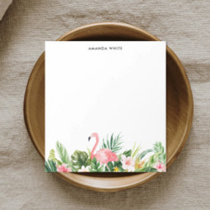 Wasserfarbe tropischen Blätter Flamingo Custom Not Notizblock