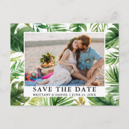 Wasserfarbe Tropisches Foto Save the Date Postkarte
