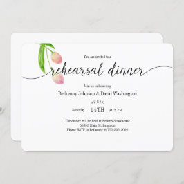 Wasserfarbe Tulip Probe Abendessen Einladung