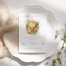 Wasserfarbe Türkei Erntedank Abendessen Einladung