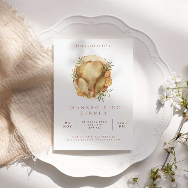 Wasserfarbe Türkei Erntedank Abendessen Einladung (Von Creator hochgeladen)