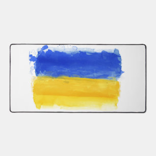 Wasserfarbe ukrainische Flagge Schreibtischunterlage
