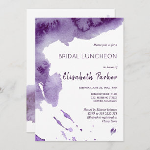Wasserfarbe ultra violett indigo bridal luncheon einladung